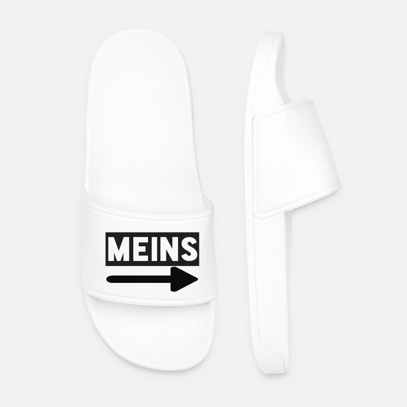 MEINS - Pärchen Pfeil - Männer Badelatschen - Weiß