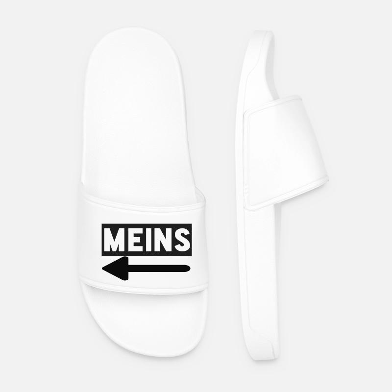 MEINS - Pärchen Pfeil - Männer Badelatschen - Weiß
