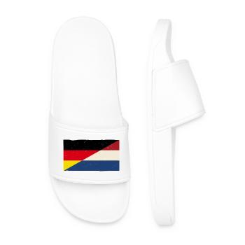 Allemagne et Pays-Bas Pavillon vintage - Claquettes Homme - blanc - Devant