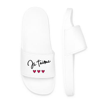 SAINT VALENTIN. EVJF. JE T'AIME. I LOVE YOU. AMOUR - Claquettes Homme - blanc - Devant