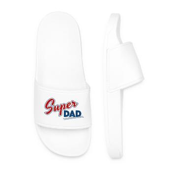 Super Dad Design - Men’s Pool Sliders - white - Front