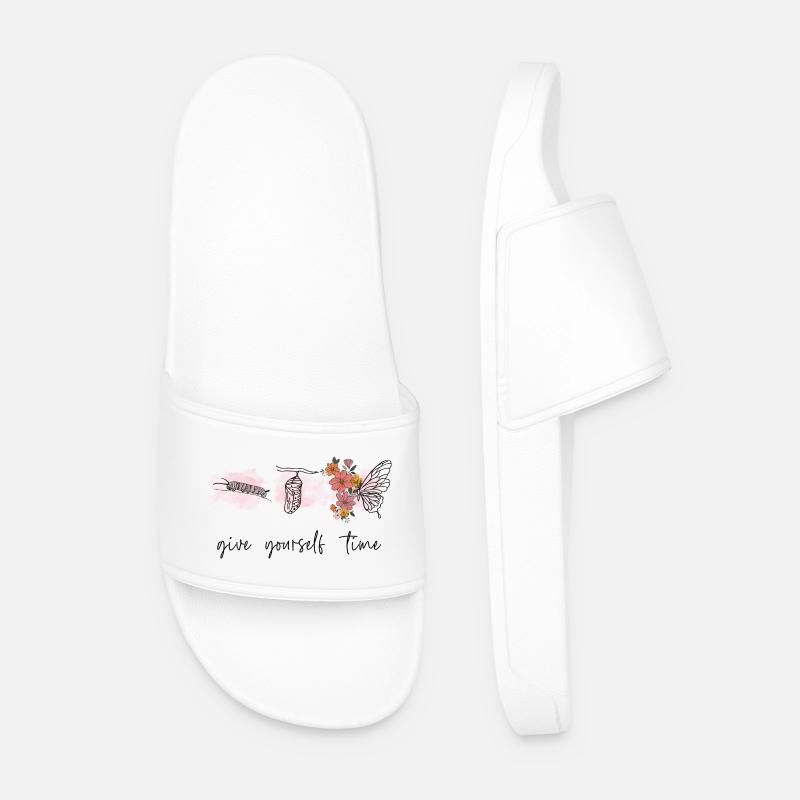 Gib dir Zeit - Männer Badelatschen - Weiß