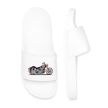 Moto Patriot Chopper avec drapeau - Claquettes Homme - blanc - Devant