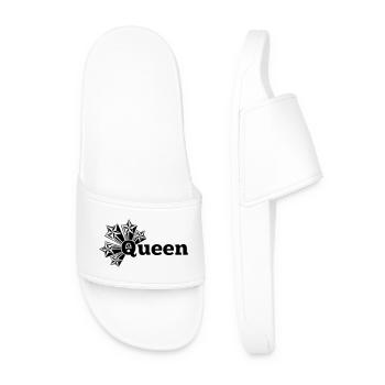 Queen transparent with stars - Men’s Pool Sliders - white - Front