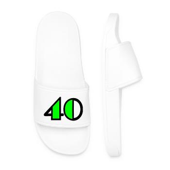 40. ANNIVERSAIRE. HAPPY BIRTHDAY - Claquettes Homme - blanc - Devant