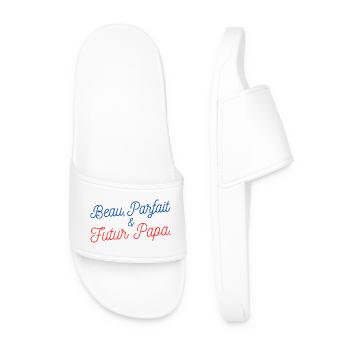 Cadeau original pour Futur Papa - Claquettes Homme - blanc - Devant