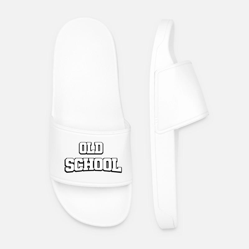 Old School Design - Männer Badelatschen - Weiß