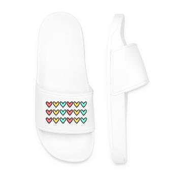 CHRISTMAS. YEAR. ANNIVERSARY. RETIREMENT. FATHER'S DAY - Men’s Pool Sliders - white - Front