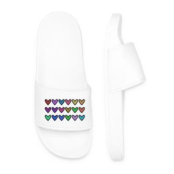 CHRISTMAS. YEAR. ANNIVERSARY. RETIREMENT. FATHER'S DAY - Men’s Pool Sliders - white - Front