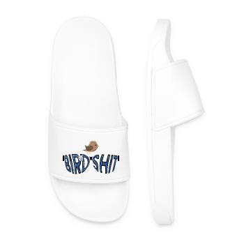 BIRDSHIT bird - #BIRDSHIT sunglasses - Men’s Pool Sliders - white - Front