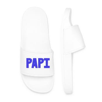 PAPOU. PAPA. FÊTE DES PÈRES. BONNE FÊTE PAPA. PAPI - Claquettes Homme - blanc - Devant