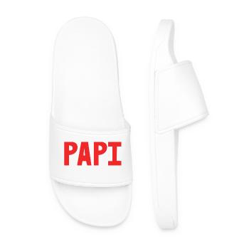 PAPI. PAPY. FÊTE DES PÈRES. BONNE FÊTE PAPY - Claquettes Homme - blanc - Devant