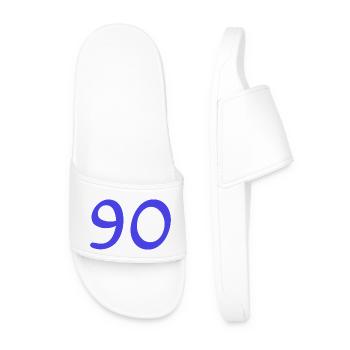 90. 90 YEARS. 90TH ANNIVERSARY. 90TH ANNIVERSARY. - Men’s Pool Sliders - white - Front