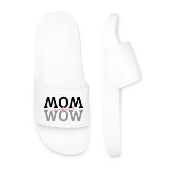 loving gift for mom for Mother's Day - Men’s Pool Sliders - white - Front