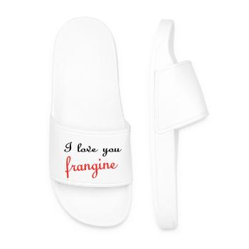 Ich liebe dich FRANGINE - Männer Badelatschen - Weiß - Vorne