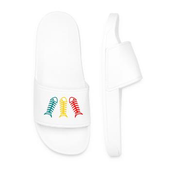 SARDINE. FISH. APRIL FOOLS. EASTER. SEA - Men’s Pool Sliders - white - Front