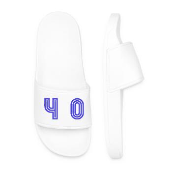 40. 40 ANS. 40e ANNIVERSAIRE. ANNIVERSAIRE 40 ANS. - Claquettes Homme - blanc - Devant
