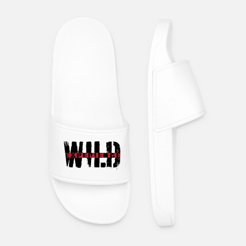 Wild Experience - Men’s Pool Sliders - white