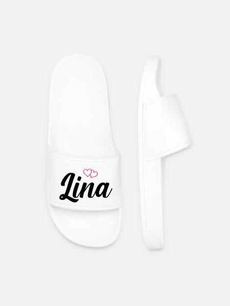 lina name - Männer Badelatschen - Weiß