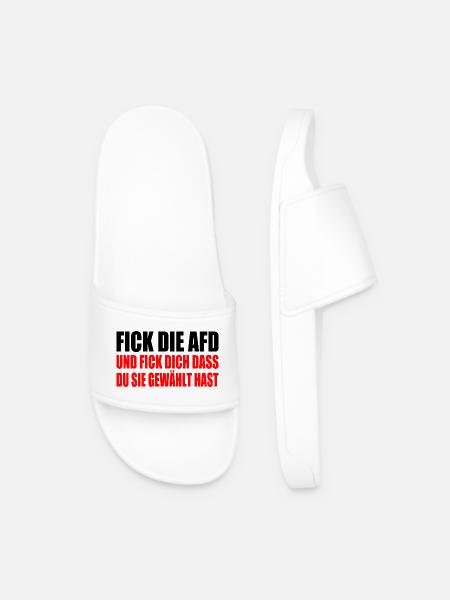 fick die afd - Männer Badelatschen - Weiß