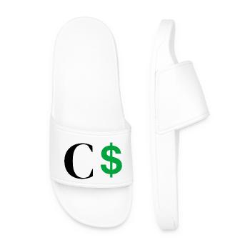 Letter c dollar - Men’s Pool Sliders - white - Front