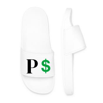 Letter p dollar - Men’s Pool Sliders - white - Front