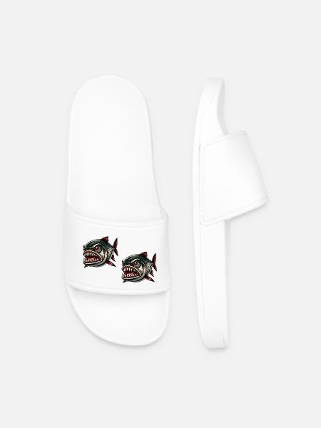 Piranha Comic 2 - Men’s Pool Sliders - white