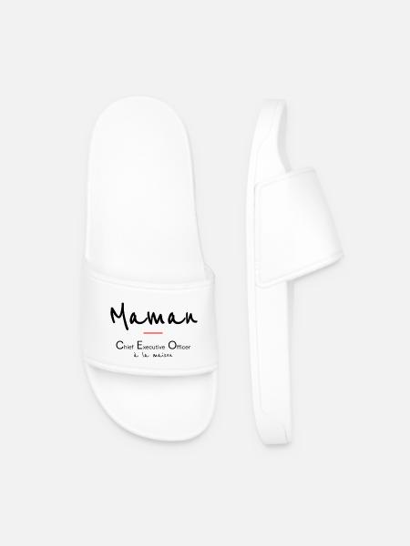 Mom - Men’s Pool Sliders - white