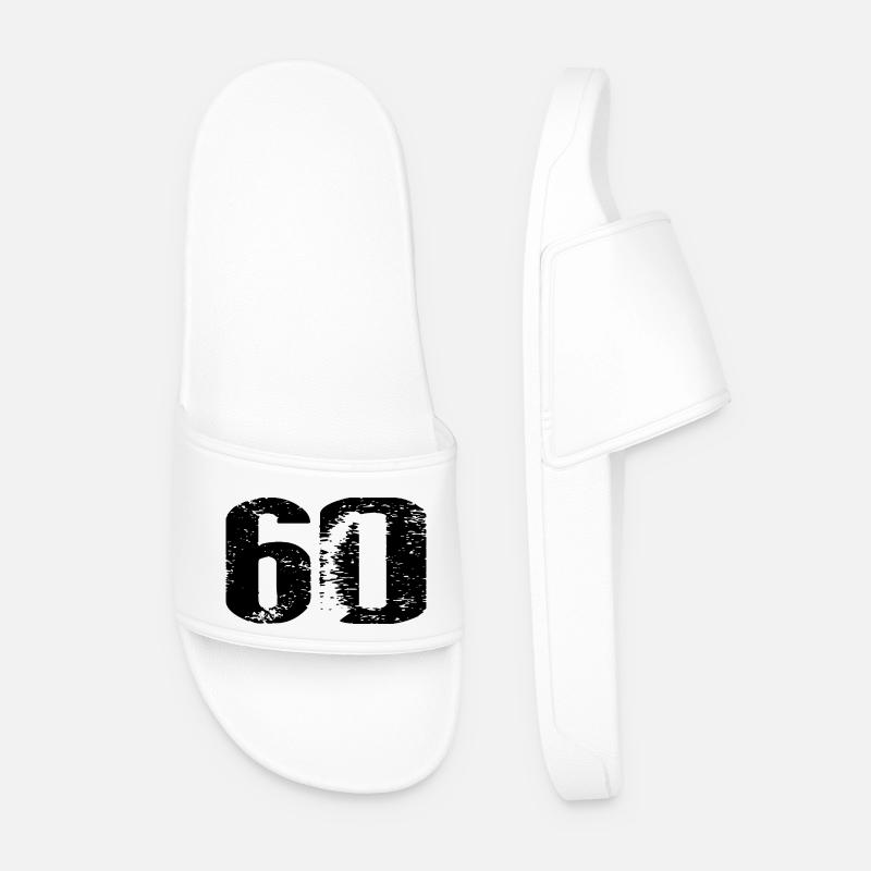 60 Zahl Trikot - Männer Badelatschen - Weiß