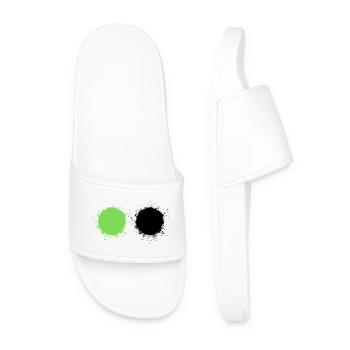 blanc vert - Claquettes Homme - blanc - Devant