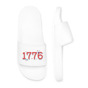 Rouge-BleuEtoilesCélébrationDesign - Claquettes Homme - blanc - Devant