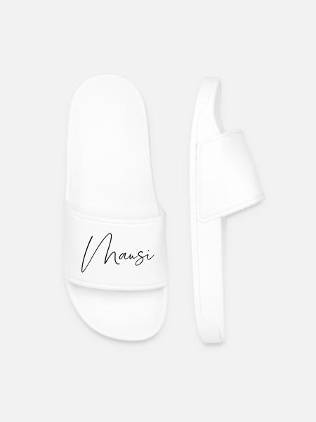 mausi / handschrift design - Männer Badelatschen - Weiß