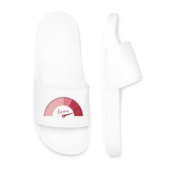 Love Meter – Love at full throttle - Men’s Pool Sliders - white - Front