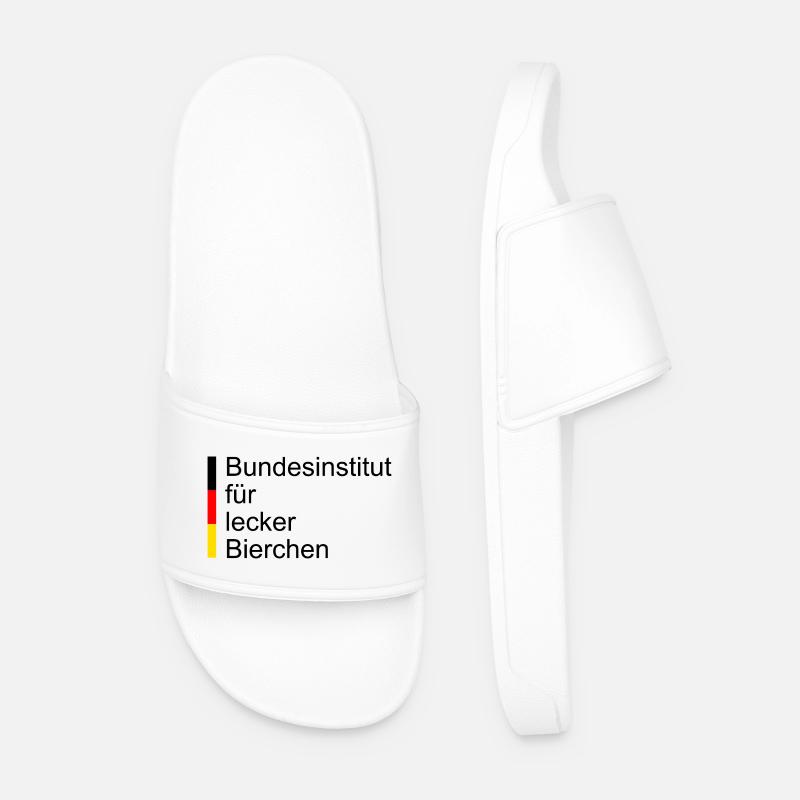 Bundesinstitut für Lecker Bierchen - Männer Badelatschen - Weiß