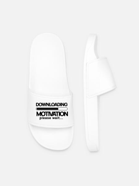 Downloading motivation. Please Wait - Men’s Pool Sliders - white