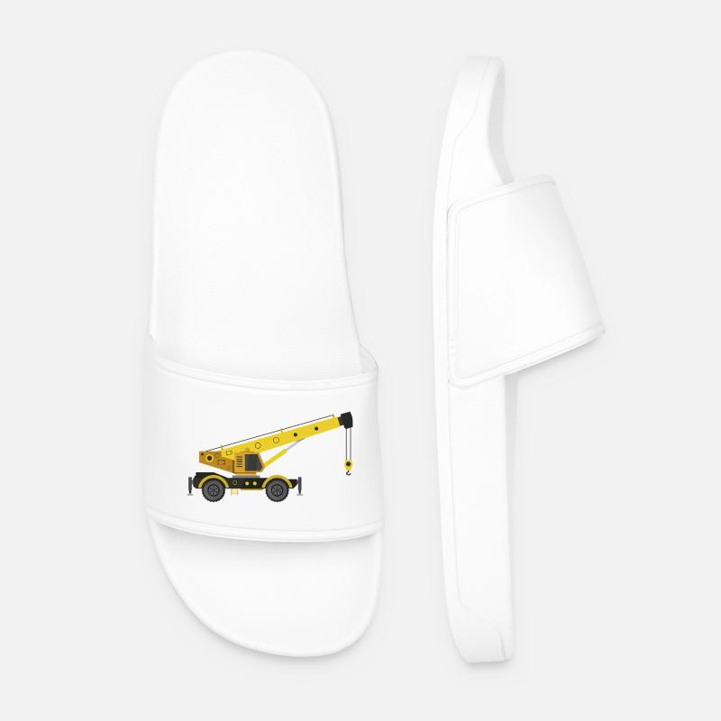 Kranwagen - Männer Badelatschen - Weiß