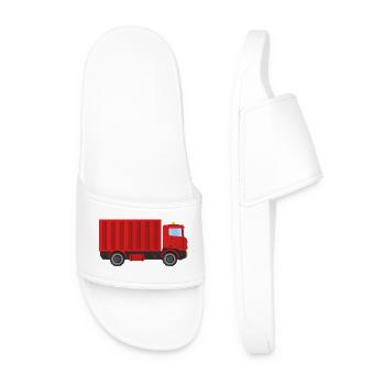 Cargo delivery truck - Men’s Pool Sliders - white - Front