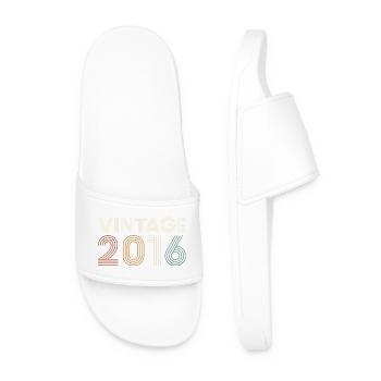 2016 Vintage Retro Geburtstagsgeschenk - Männer Badelatschen - Weiß - Vorne