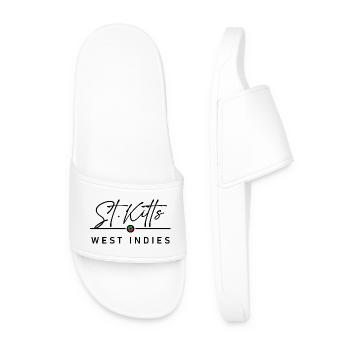 St. Kitts and Nevis - West Indies - Caribbean - Men’s Pool Sliders - white - Front