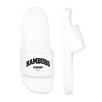 Hamburg Germany Lettering College Heimat - Men’s Pool Sliders - white - Front