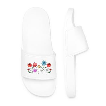 Fleur - Claquettes Homme - blanc - Devant