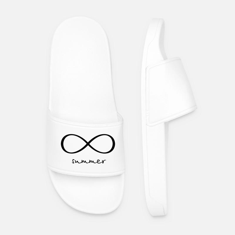 infinity sign buzzer - Men’s Pool Sliders - white