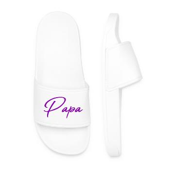 SAINT VALENTIN. PAPA. FÊTE DES PÈRES. BONNE FÊTE - Claquettes Homme - blanc - Devant