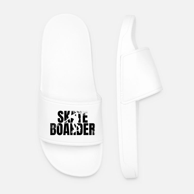 Skateboarders - Men’s Pool Sliders - white