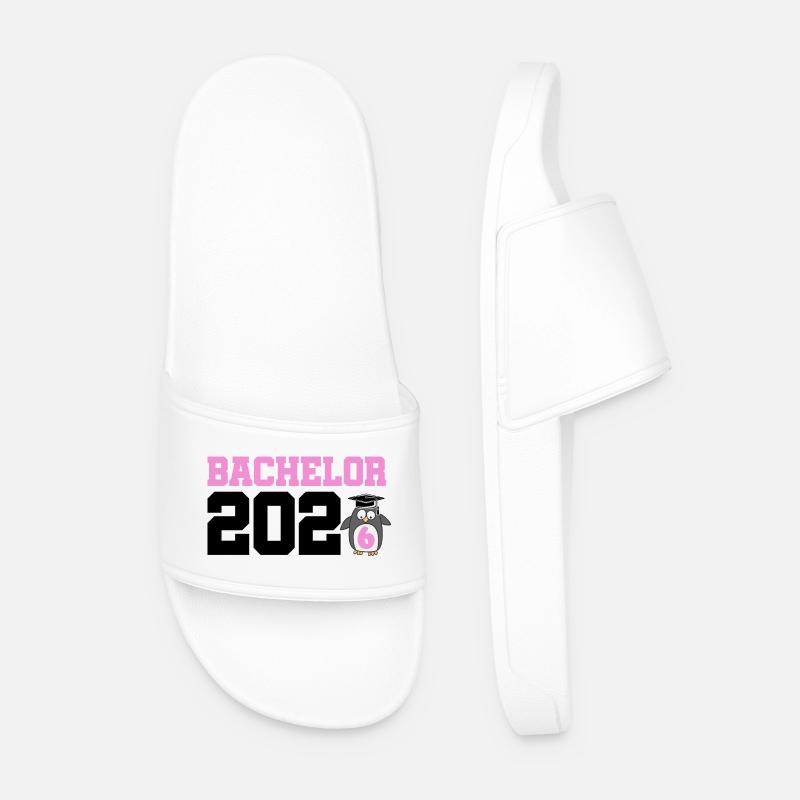 Bachelor 2026 Abschluss Promotion Sponsion - Männer Badelatschen - Weiß