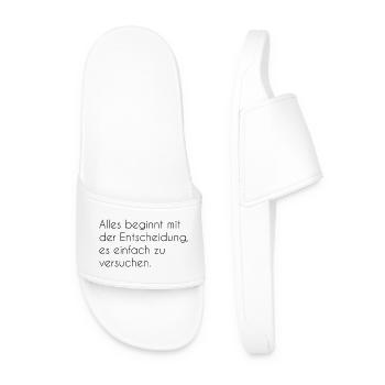 Dicton motivant - Claquettes Homme - blanc - Devant