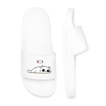 Batterie Cat Social faible – Pas de mode alimentation - Claquettes Homme - blanc - Devant