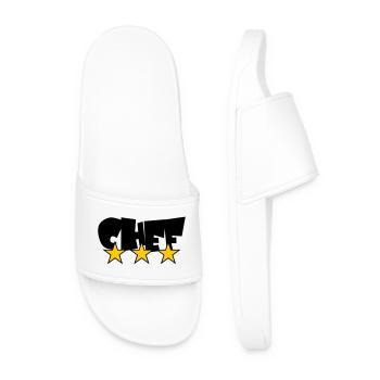 Chef Étoilé : Design 3 Étoiles Gastronomie - Claquettes Homme - blanc - Devant