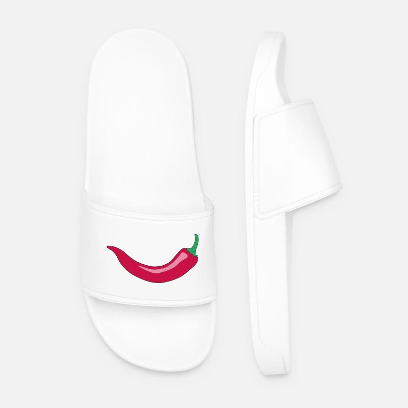 Red Chili Smile - Männer Badelatschen - Weiß