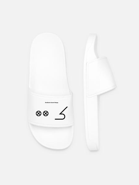 Bow Bow - Nautical Sailing Ships Captain - Men’s Pool Sliders - white